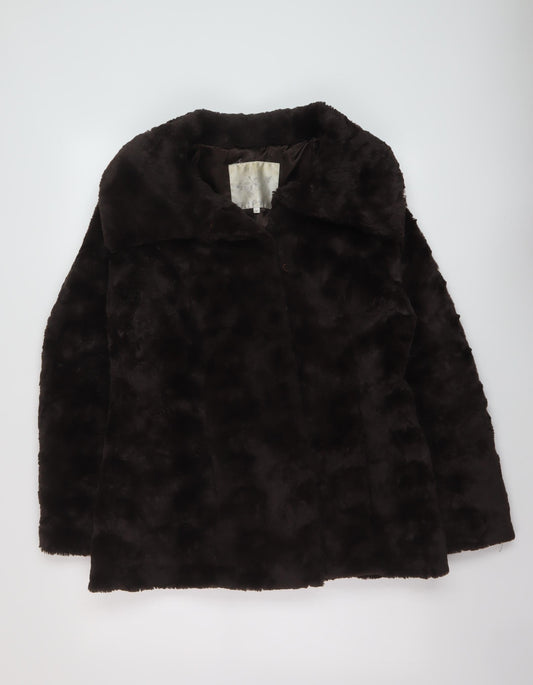 RJR.John Rocha Womens Brown Jacket Size 14 Hook & Eye