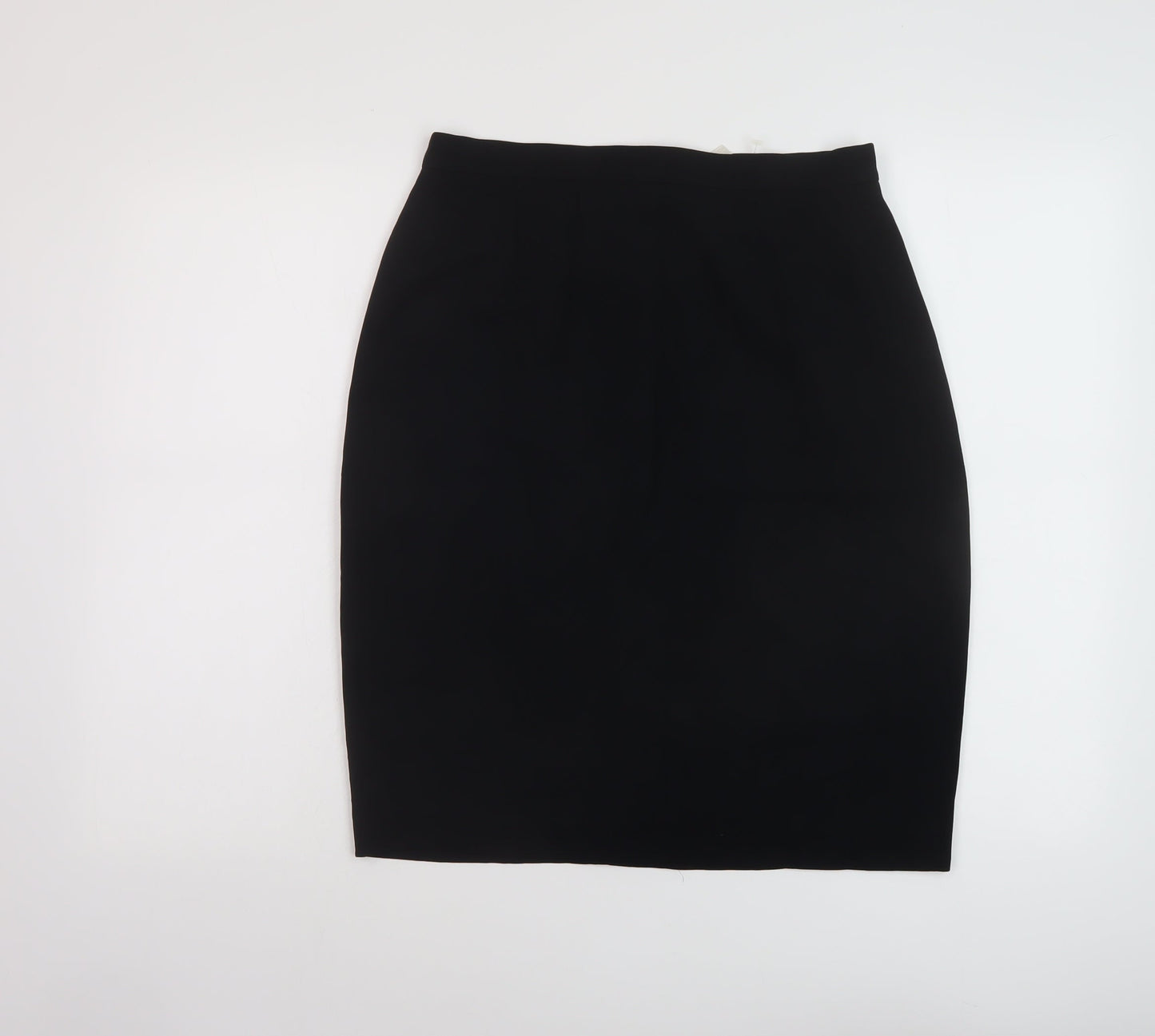 Planet Womens Black Acetate A-Line Skirt Size 14 Zip