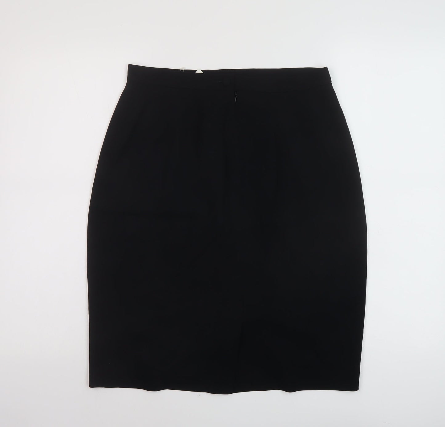 Planet Womens Black Acetate A-Line Skirt Size 14 Zip