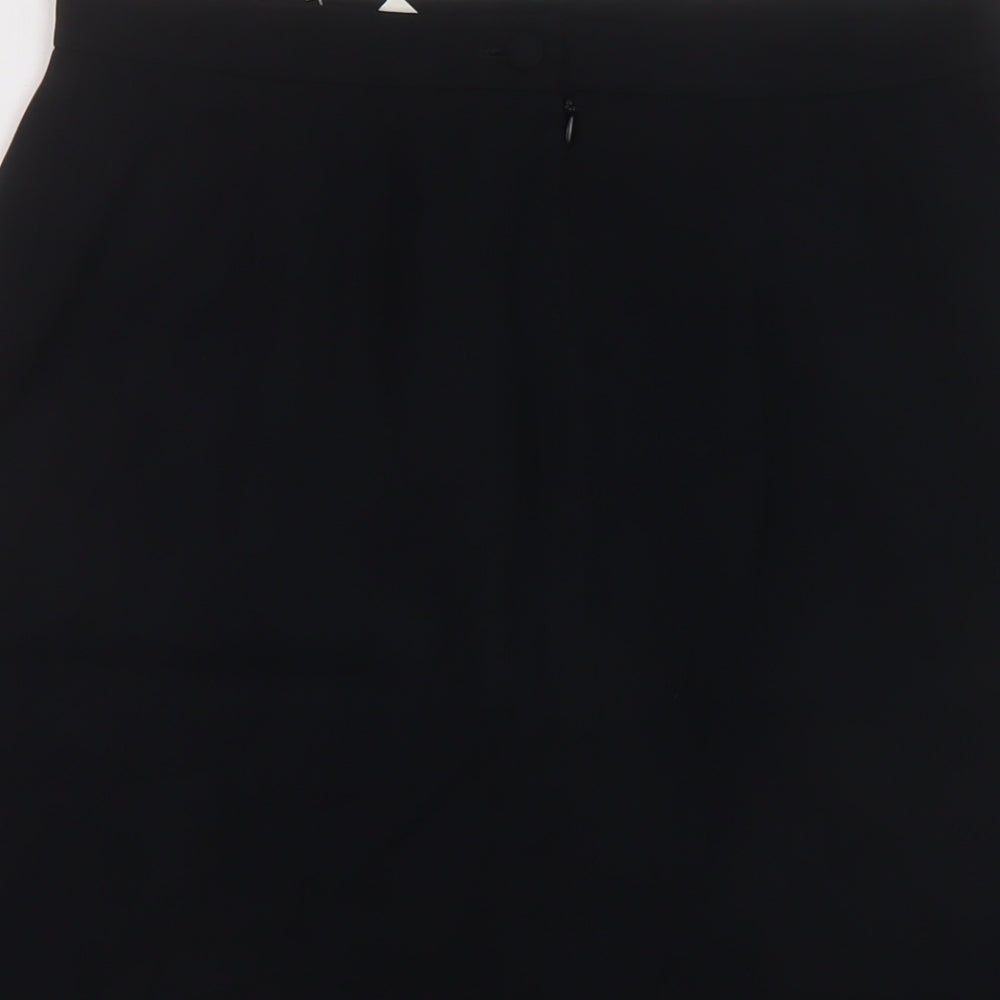 Planet Womens Black Acetate A-Line Skirt Size 14 Zip