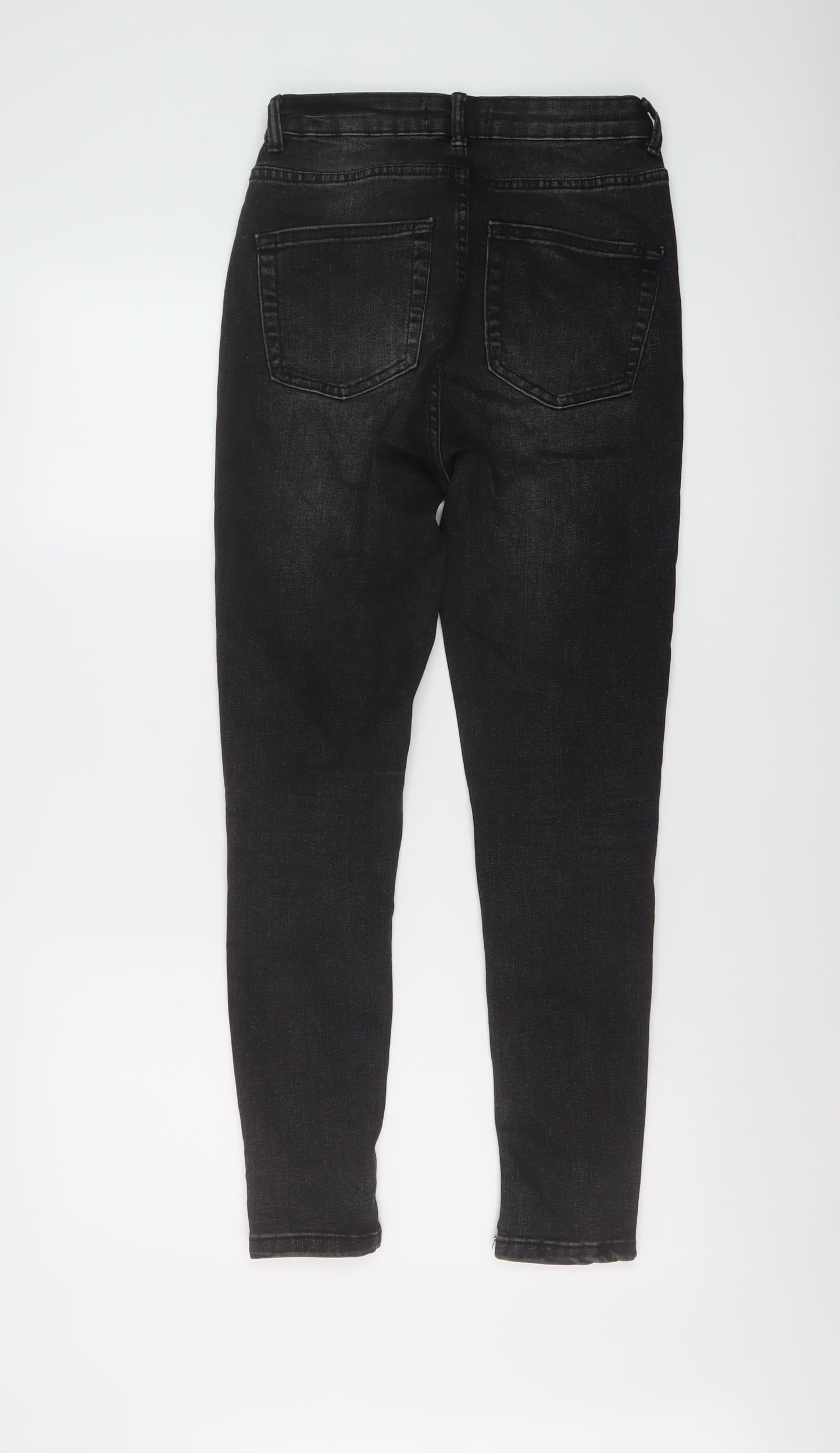 Denim & Co. Womens Black Cotton Skinny Jeans Size 10 L27 in Regular Button