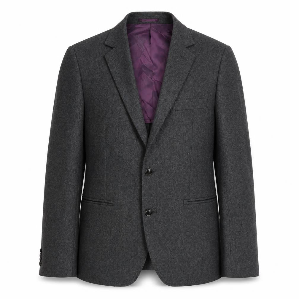 Mens 40 Chest Regular Duchamp Grey Two-Button Suit Jacket