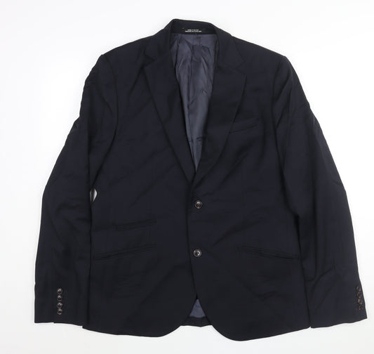 Joe Fresh Mens Blue Wool Jacket Suit Jacket Size 42 Regular