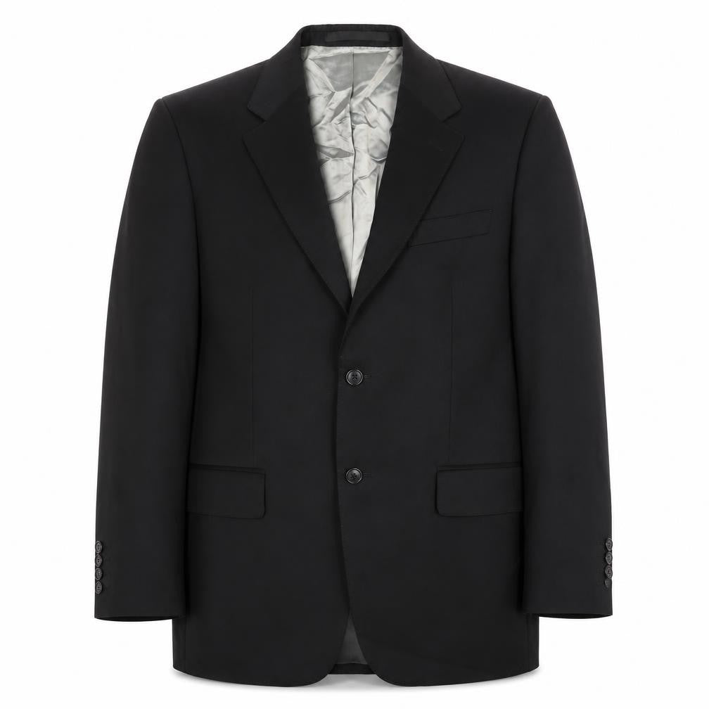 Marks and Spencer Mens Black Striped Wool Jacket Suit Jacket Size 38 Regular