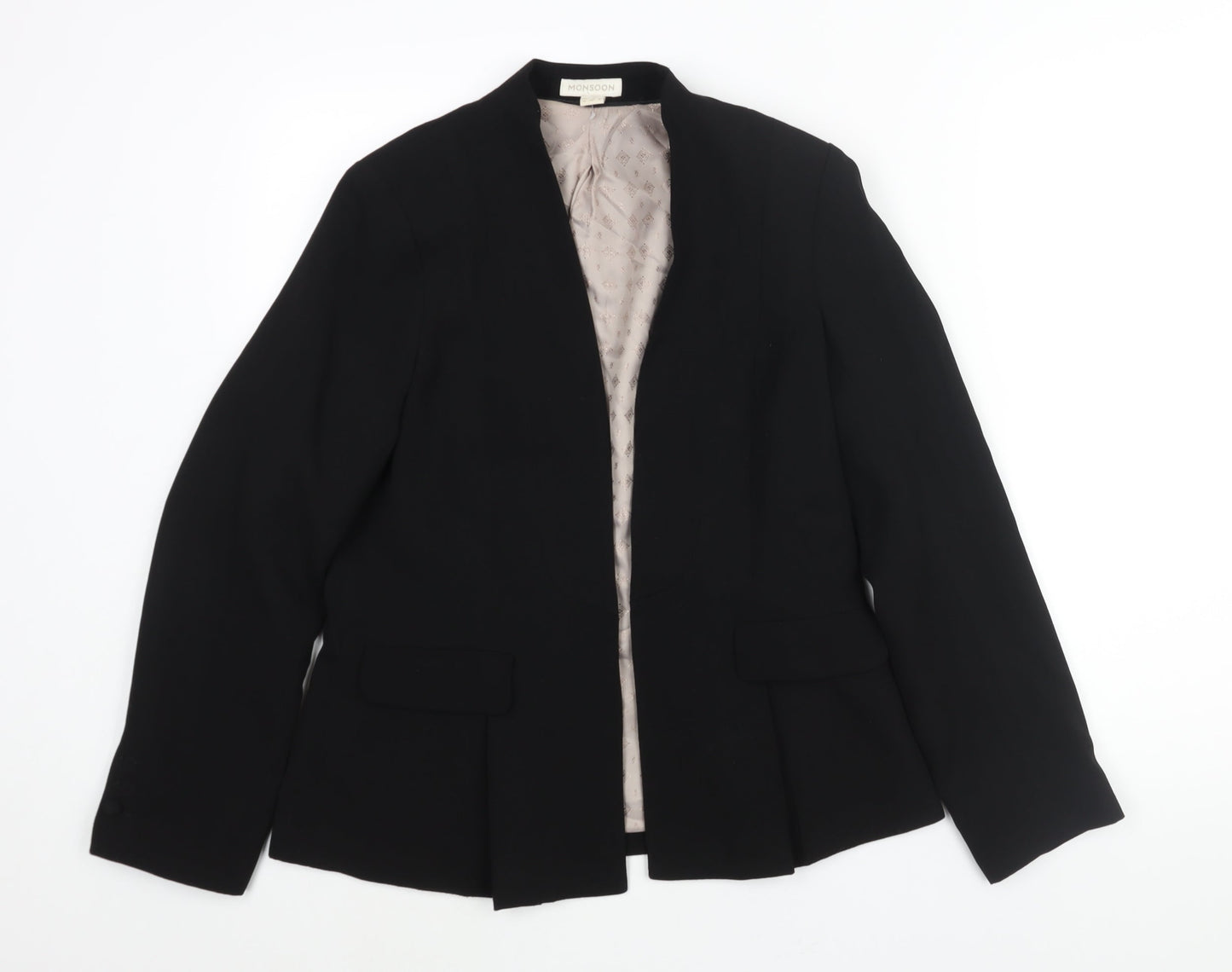 Monsoon Womens Black Jacket Blazer Size 12