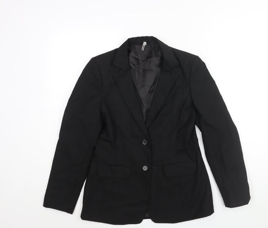 Pose Womens Black Polyester Jacket Suit Jacket Size L