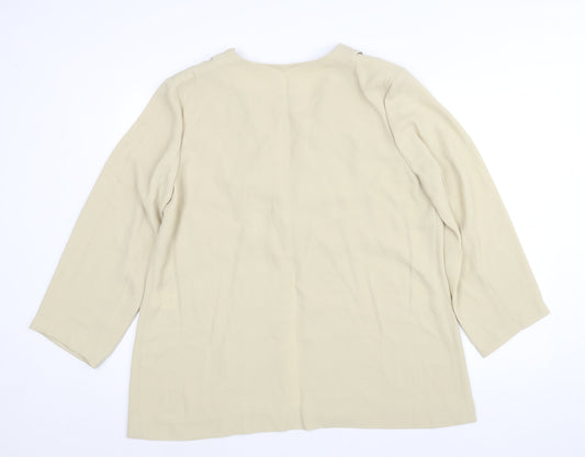 Roman Womens Beige Jacket Size 20 Button