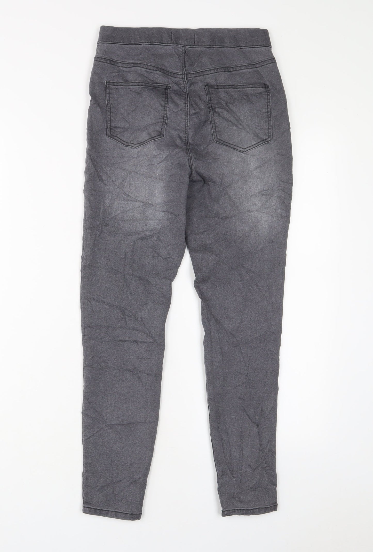Papaya Womens Grey Cotton Jegging Jeans Size 6 L25 in Regular