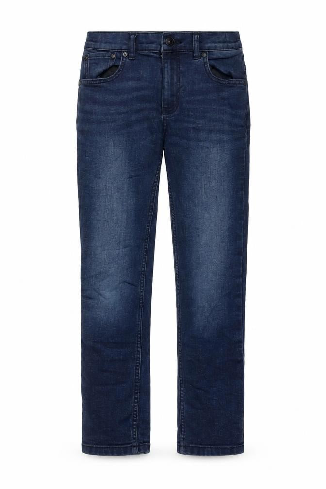 TU Girls Blue Cotton Straight Jeans Size 10 Years L24 in Regular Zip - Adjustable waist