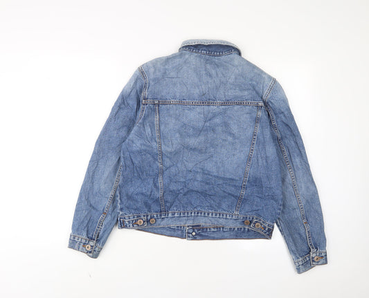 Marks and Spencer Womens Blue Jacket Size 14 Button