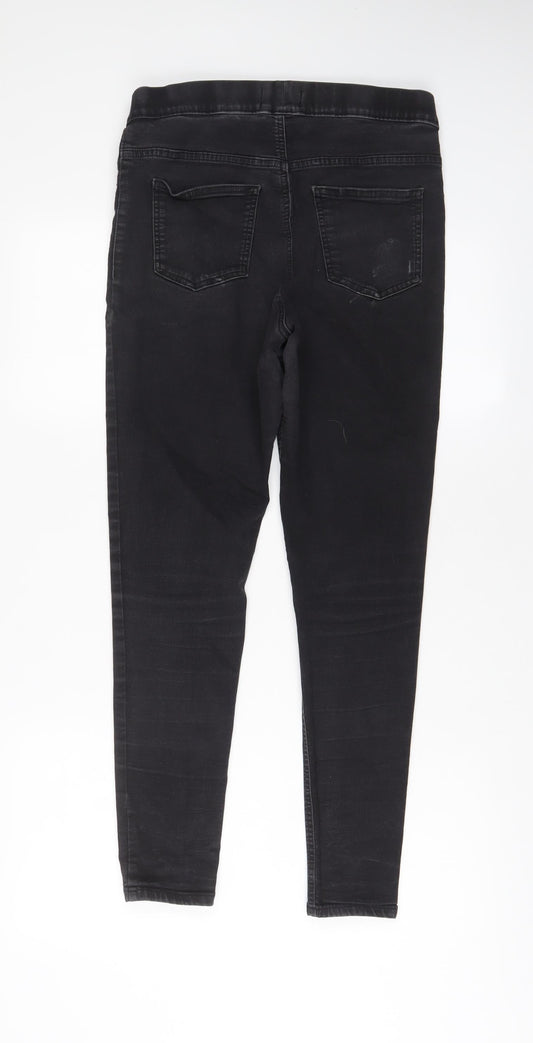 Marks and Spencer Womens Grey Cotton Jegging Jeans Size 12 L27 in Regular