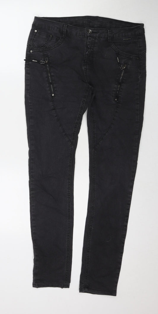 Cream Womens Black Cotton Skinny Jeans Size 31 in L31 in Regular Zip