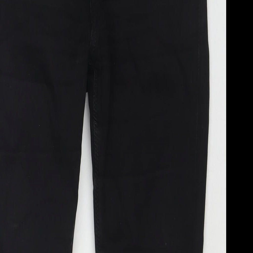 Topshop Womens Black Cotton Skinny Jeans Size 28 L28 in Regular Zip