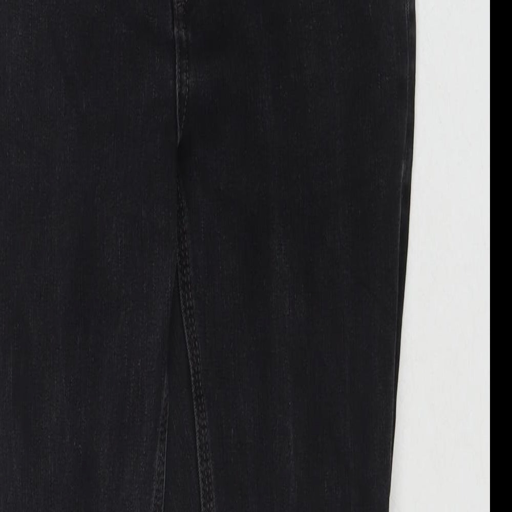 Marks and Spencer Womens Black Cotton Skinny Jeans Size 10 L26 in Regular Zip