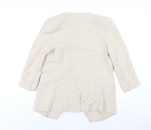 French Connection Womens Beige Jacket Blazer Size 8