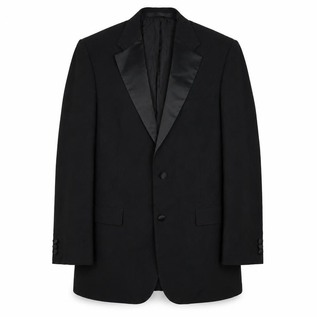 Marks and Spencer Mens Black Polyester Jacket Blazer Size 38 Regular