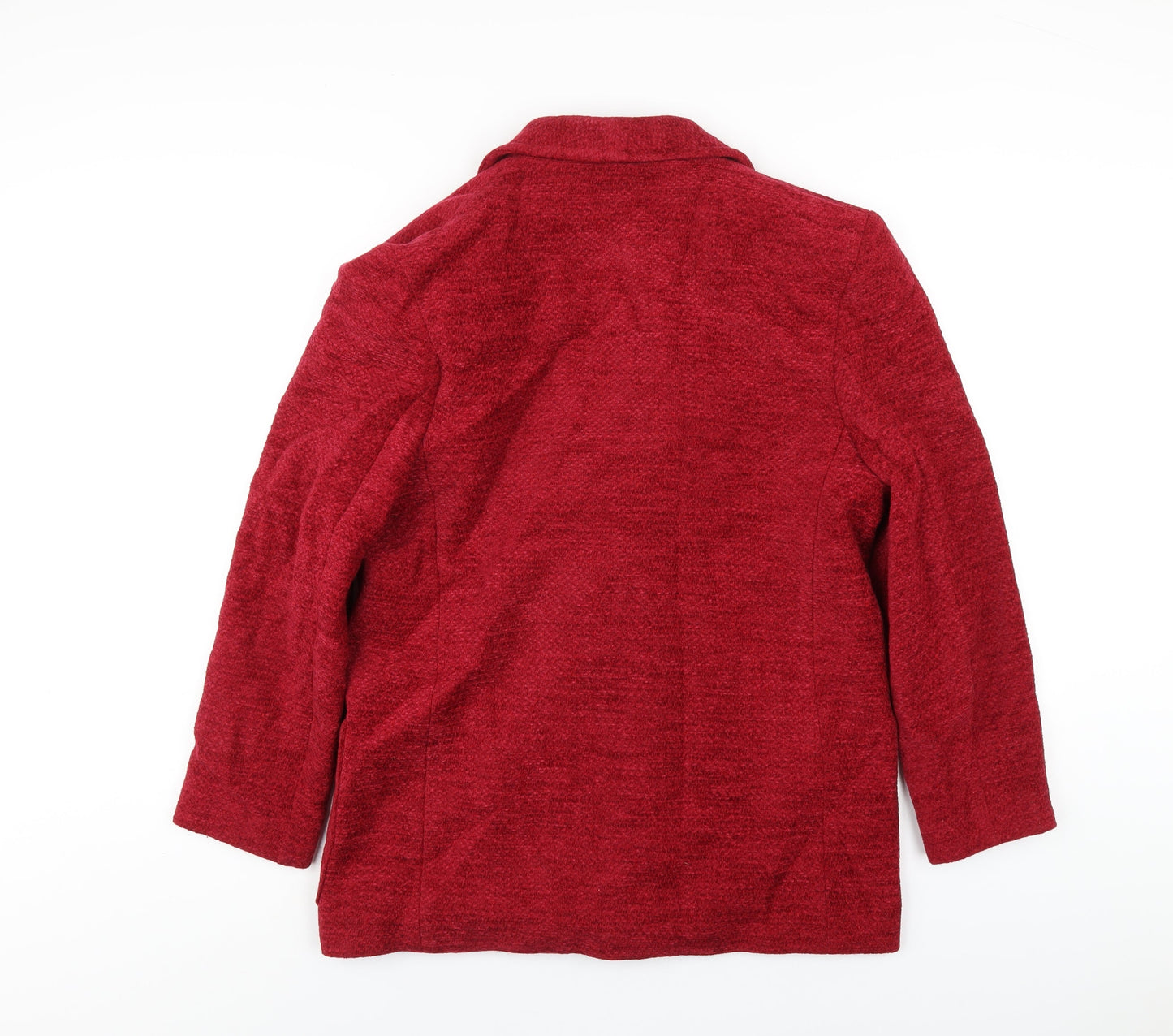 St Michael Womens Red Pea Coat Coat Size 14 Button