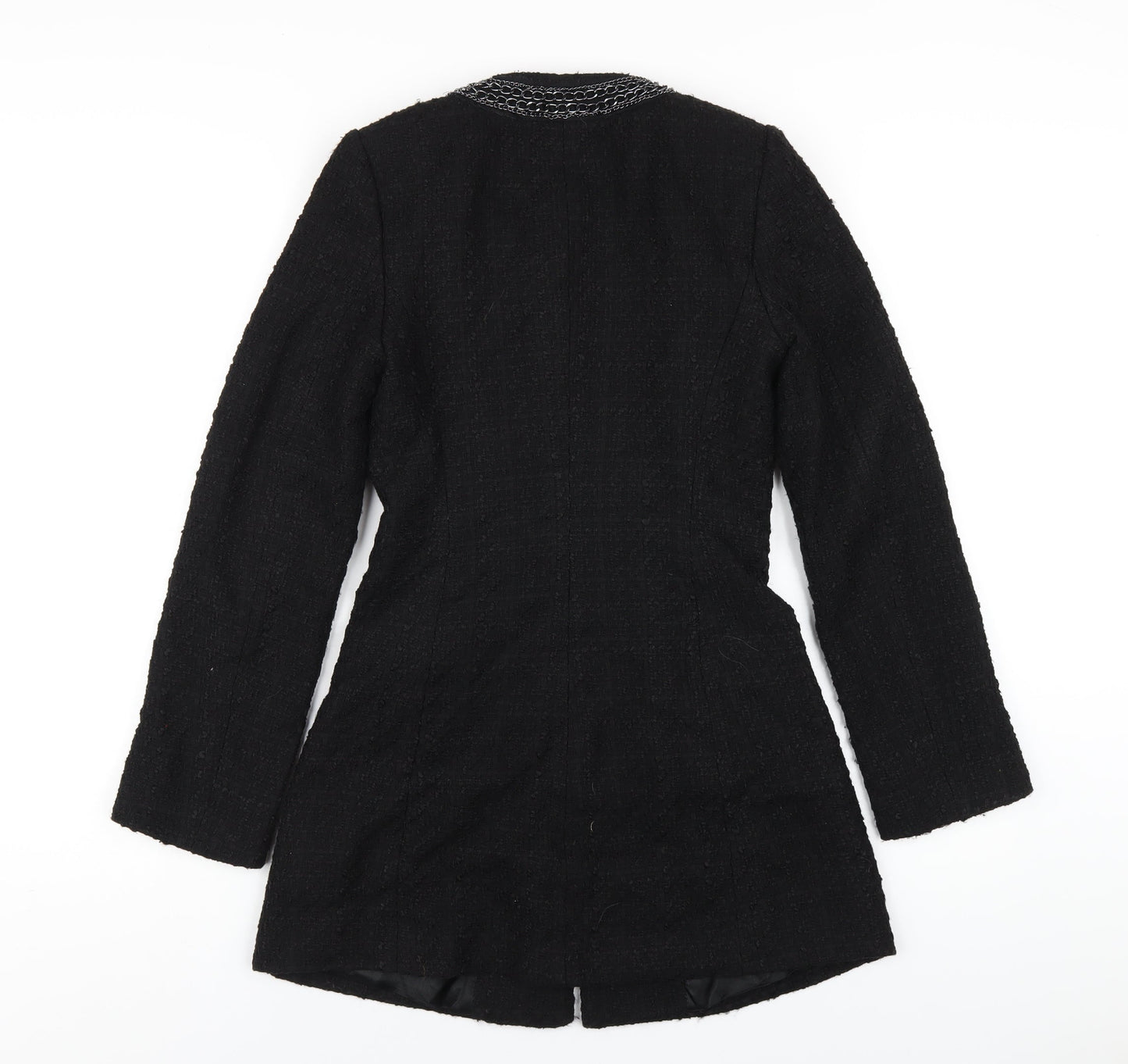 Zara Womens Black Jacket Coat Size XS Snap