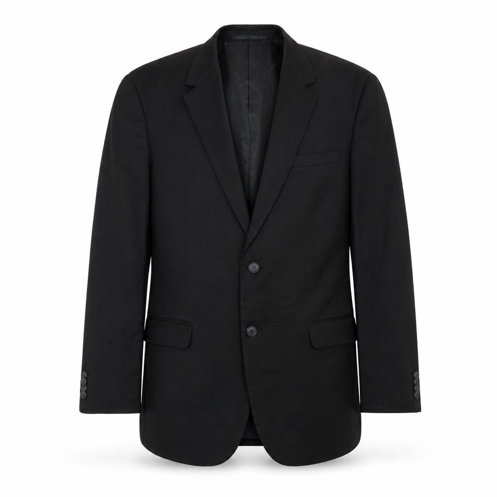 Peter England Mens Black Polyester Jacket Blazer Size 40 Regular