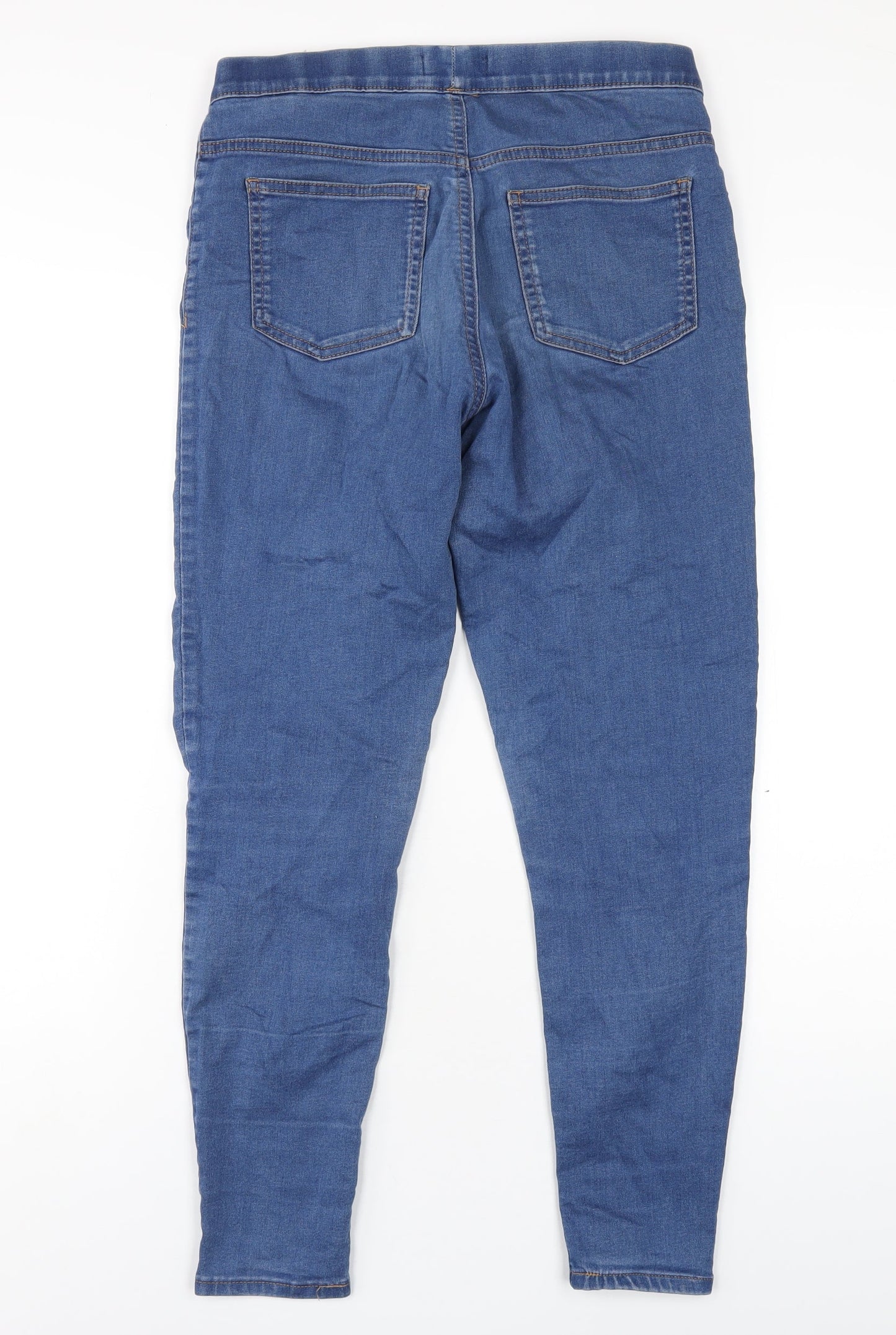 Marks and Spencer Womens Blue Cotton Jegging Jeans Size 12 L28 in Regular