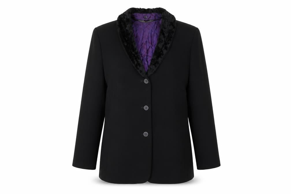 Libra Womens Black Jacket Blazer Size 16 Button