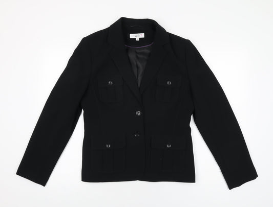 NEXT Womens Black Jacket Blazer Size 14 Button