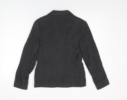 Dorothy Perkins Womens Grey Jacket Blazer Size 10 Button