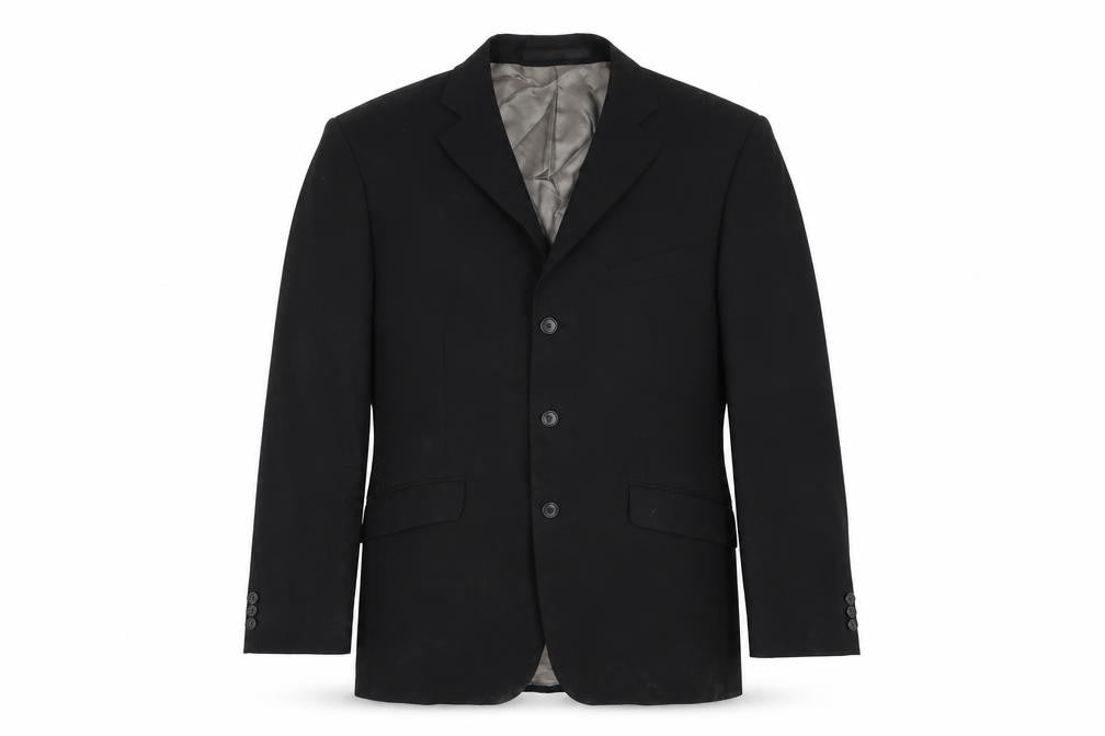 Marks and Spencer Mens Black Polyester Jacket Suit Jacket Size 40 Regular
