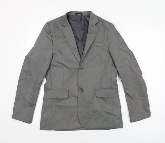 Romario Womens Grey Polyester Jacket Suit Jacket Size 14