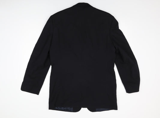 Marks and Spencer Mens Black Polyester Jacket Suit Jacket Size 40 Regular