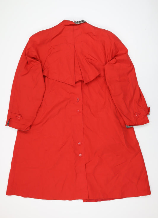 4Seasons of London Womens Red Overcoat Coat Size 12 Button