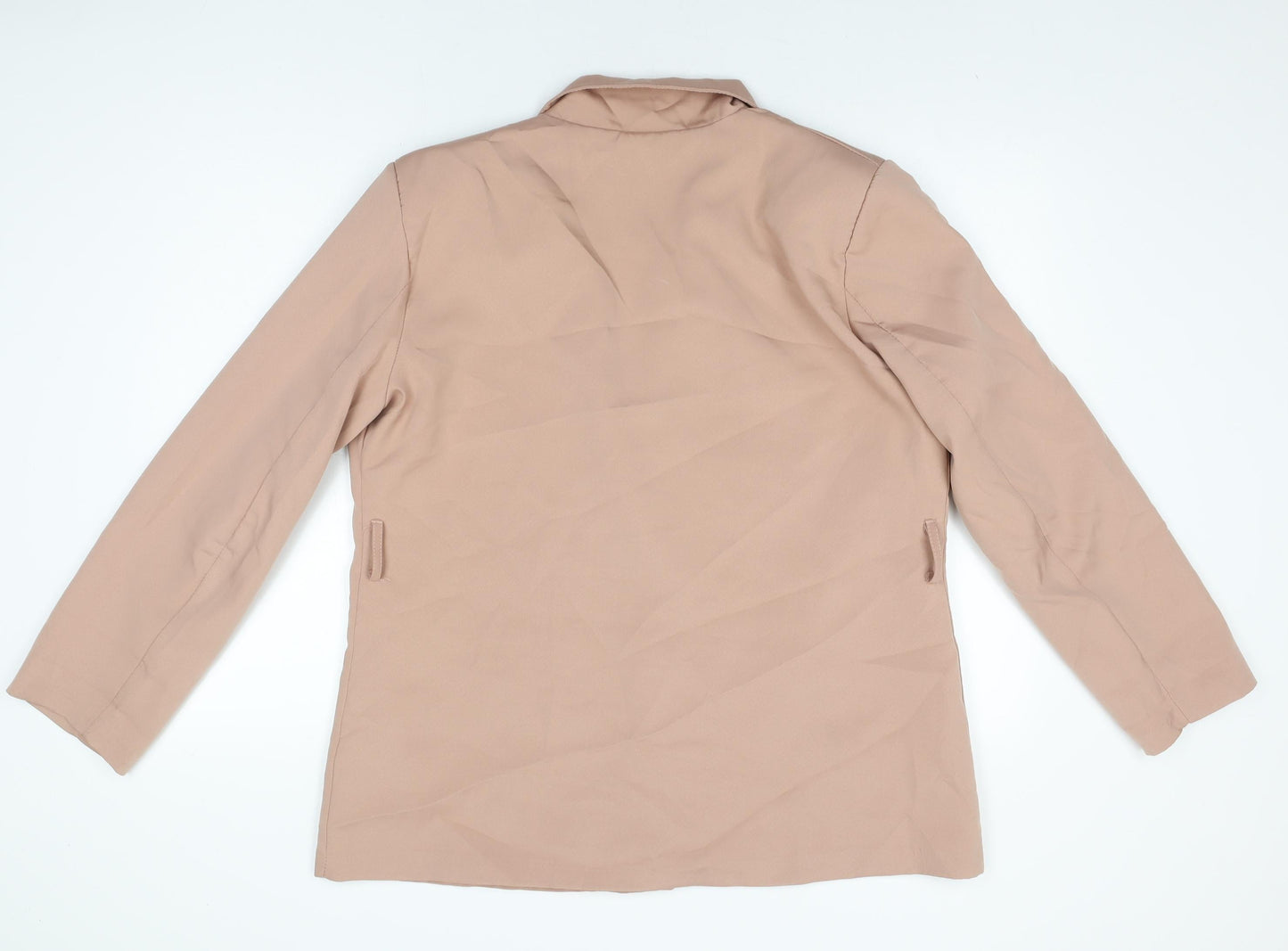 Boohoo Womens Pink Biker Blazer Size 16 Button