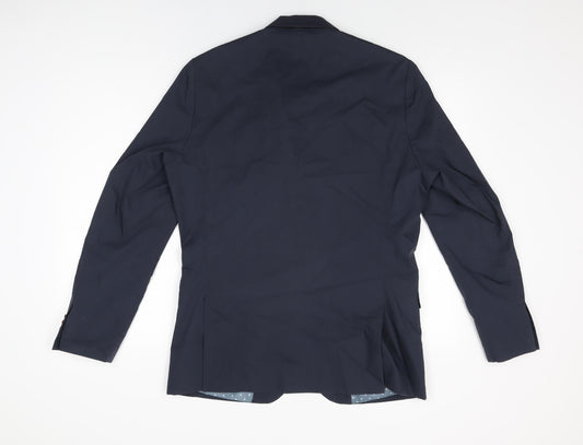 Matinique Mens Blue Cotton Jacket Suit Jacket Size 40 Regular