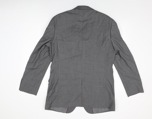 NEXT Mens Grey Polyester Jacket Suit Jacket Size 40 Regular