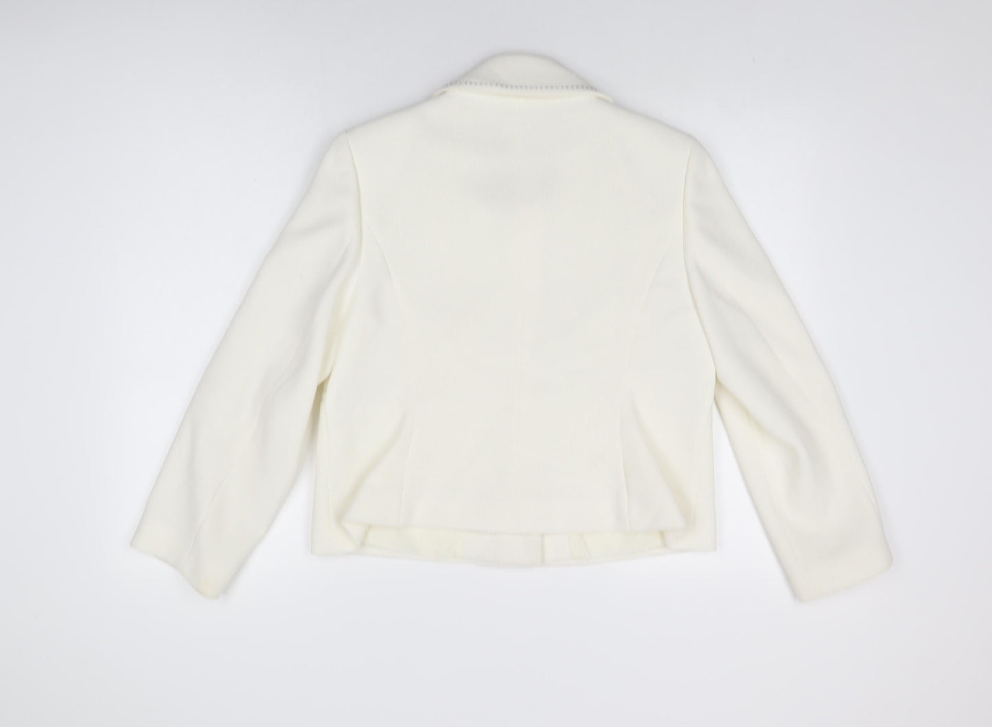 Marks and Spencer Womens Ivory Jacket Size 14 Button
