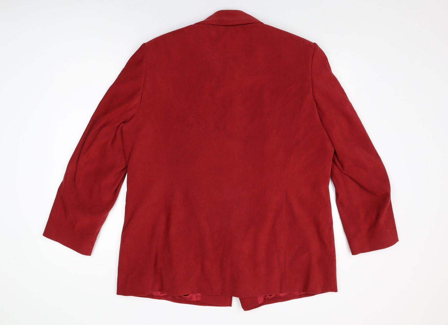 Ann Harvey Womens Red Overcoat Coat Size 18 Button