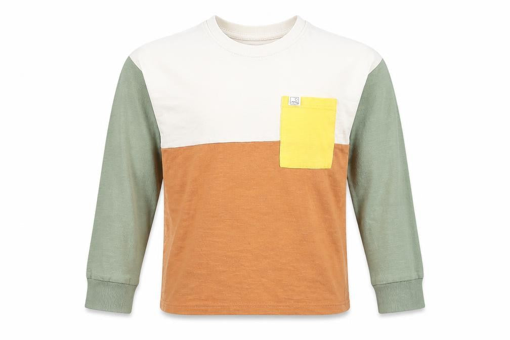 RESERVED Boys Multicoloured Colourblock Cotton Pullover T-Shirt Size 9 Years Crew Neck Pullover