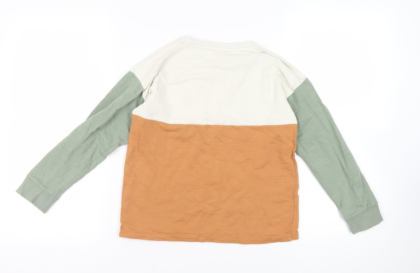 RESERVED Boys Multicoloured Colourblock Cotton Pullover T-Shirt Size 9 Years Crew Neck Pullover