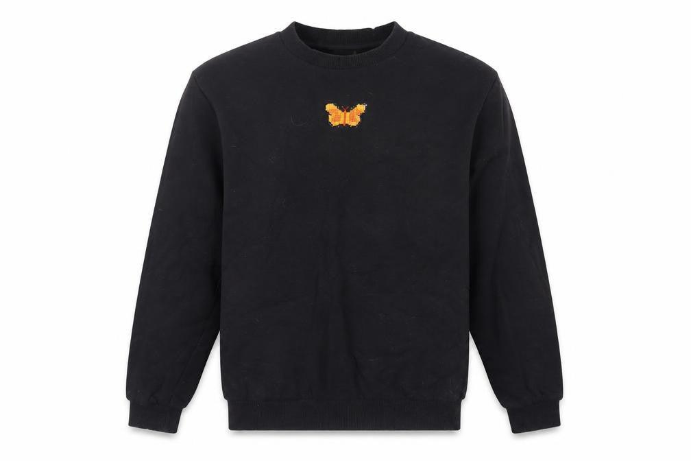 Front view of ASOS women’s black cotton pullover sweatshirt size 2xs pullover - butterfly