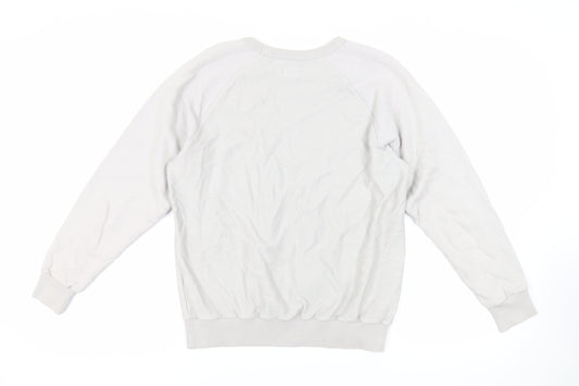Les Basics Womens Grey Cotton Pullover Sweatshirt Size M Pullover