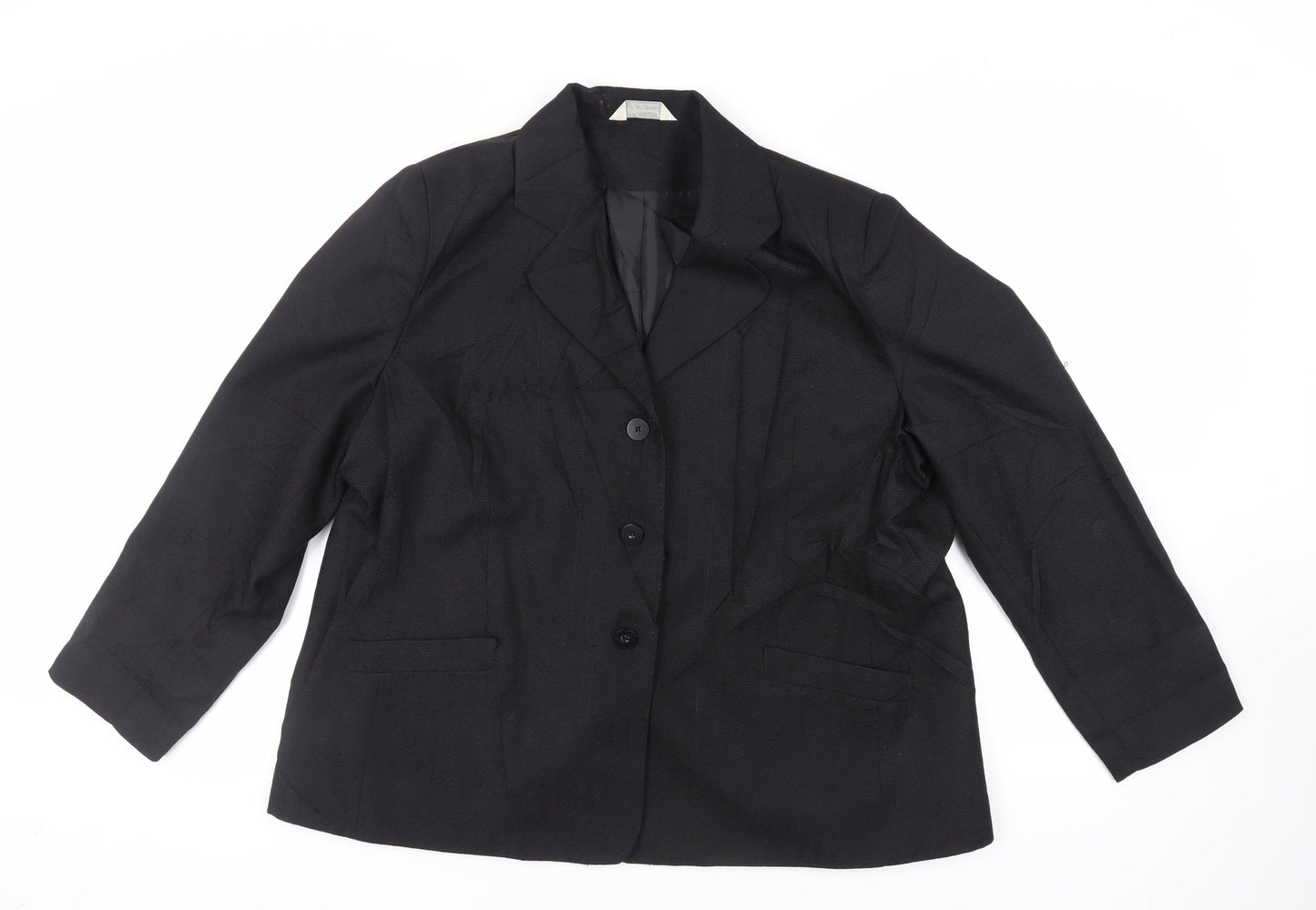 Special Collection Womens Black Jacket Blazer Size 24 Button