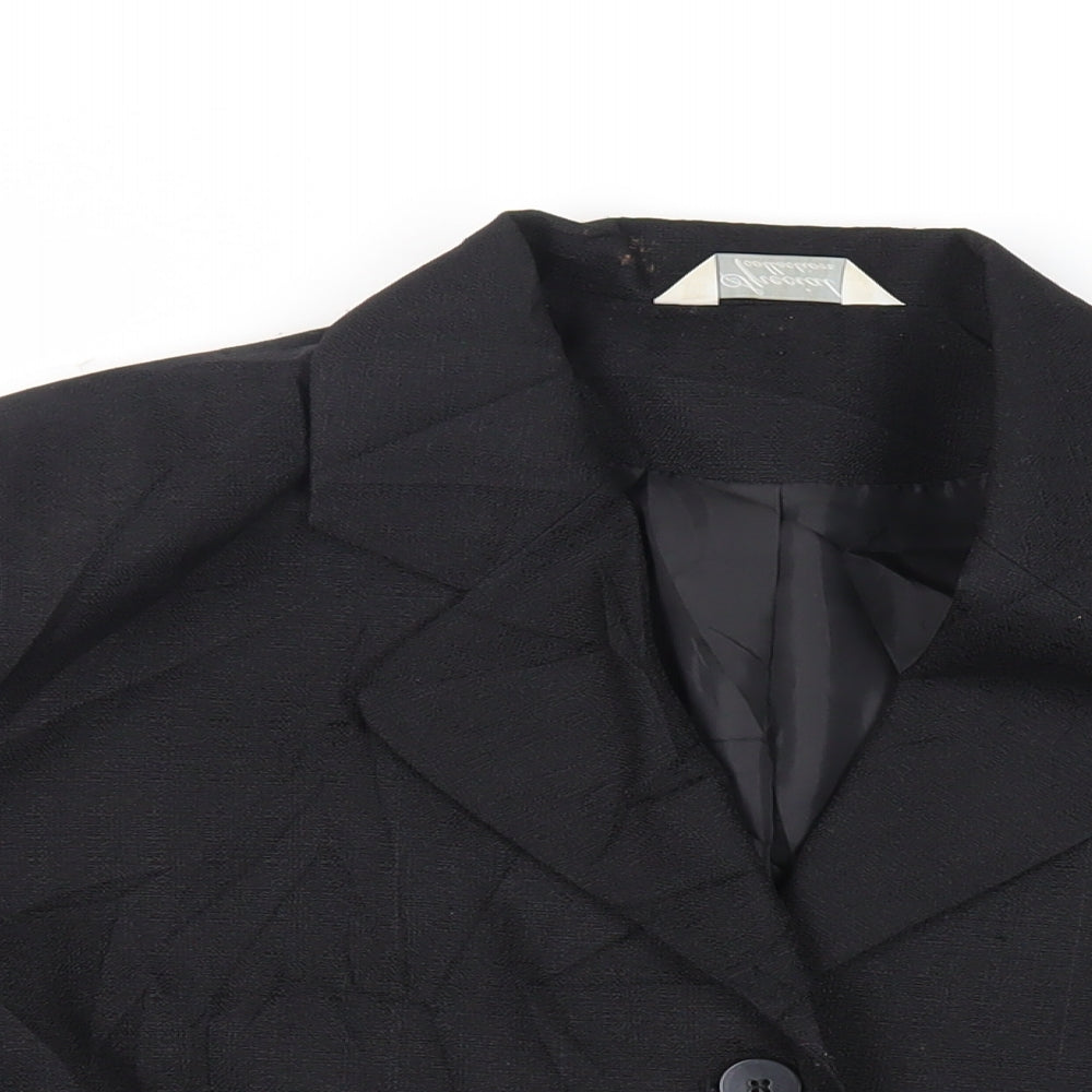 Special Collection Womens Black Jacket Blazer Size 24 Button