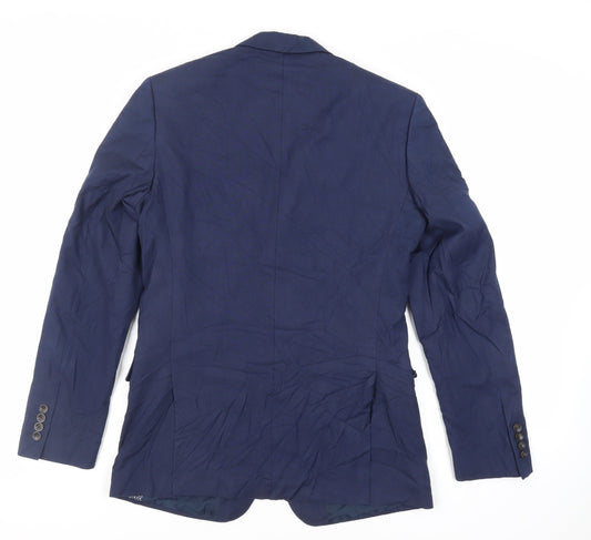 Marks and Spencer Mens Blue Polyester Jacket Suit Jacket Size 36 Regular