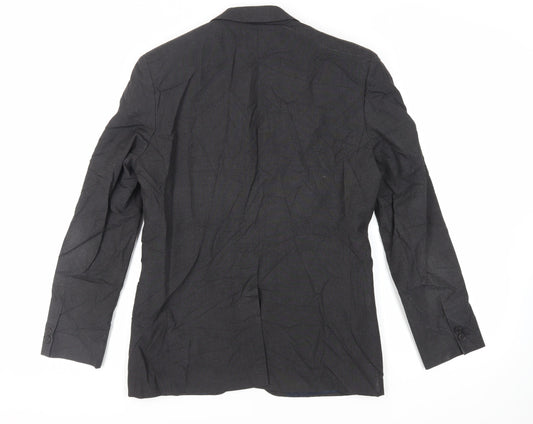 Limehaus Mens Grey Polyester Jacket Suit Jacket Size 38 Regular
