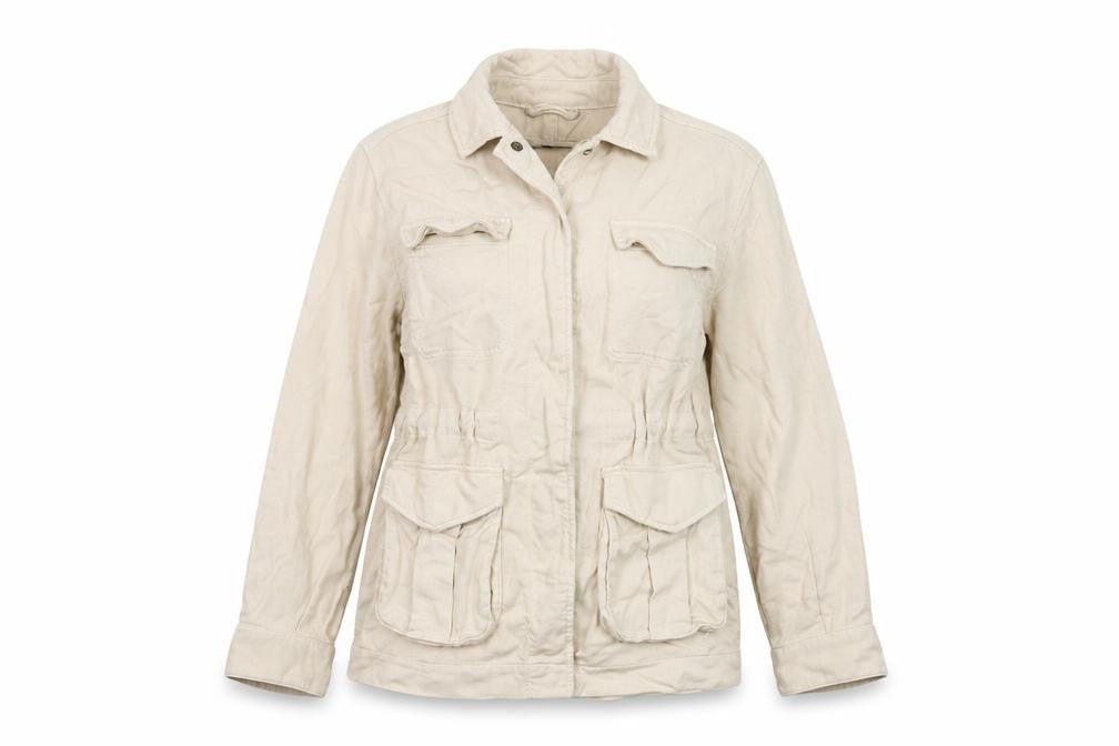 Marks & Spencer Womens Beige Jacket Size 10 Snap