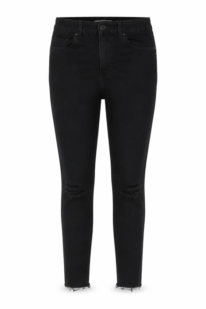 New Look Womens Black Cotton Skinny Jeans Size 10 L25 in Regular Button