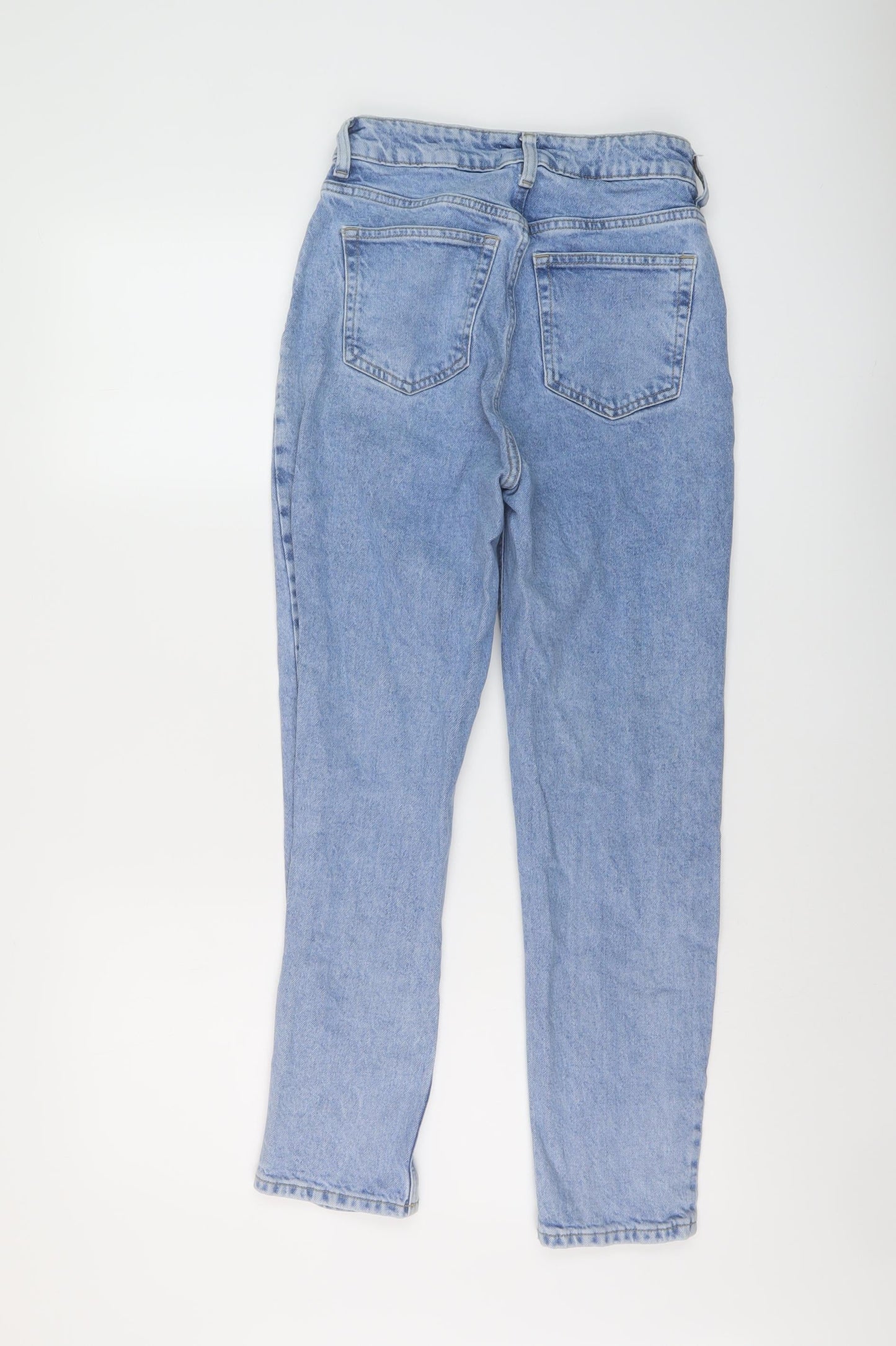 H&M Womens Blue Cotton Skinny Jeans Size 6 L26 in Regular Button