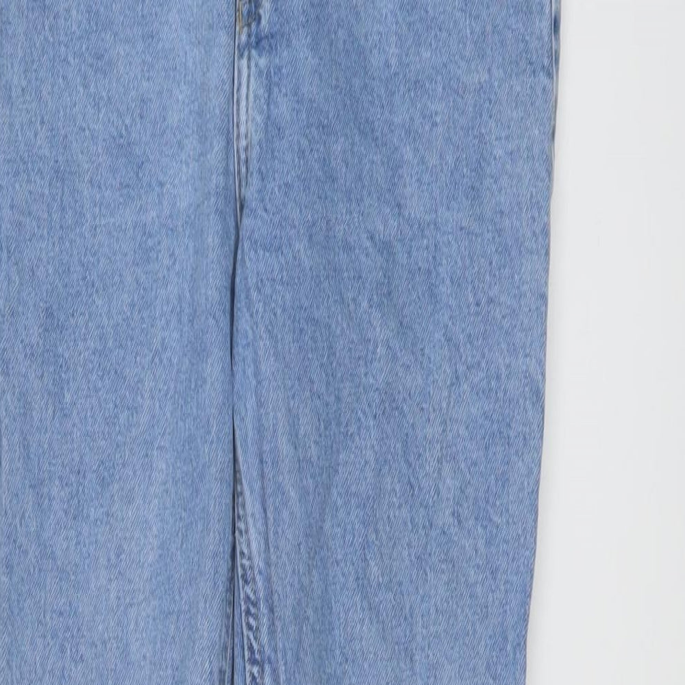 H&M Womens Blue Cotton Skinny Jeans Size 6 L26 in Regular Button