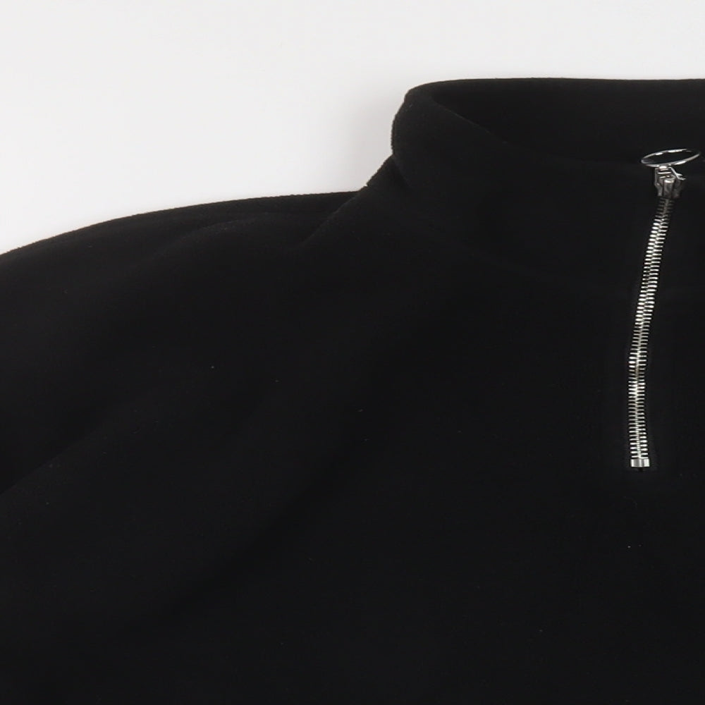 FACTORIE Womens Black Polyester Pullover Sweatshirt Size S Zip