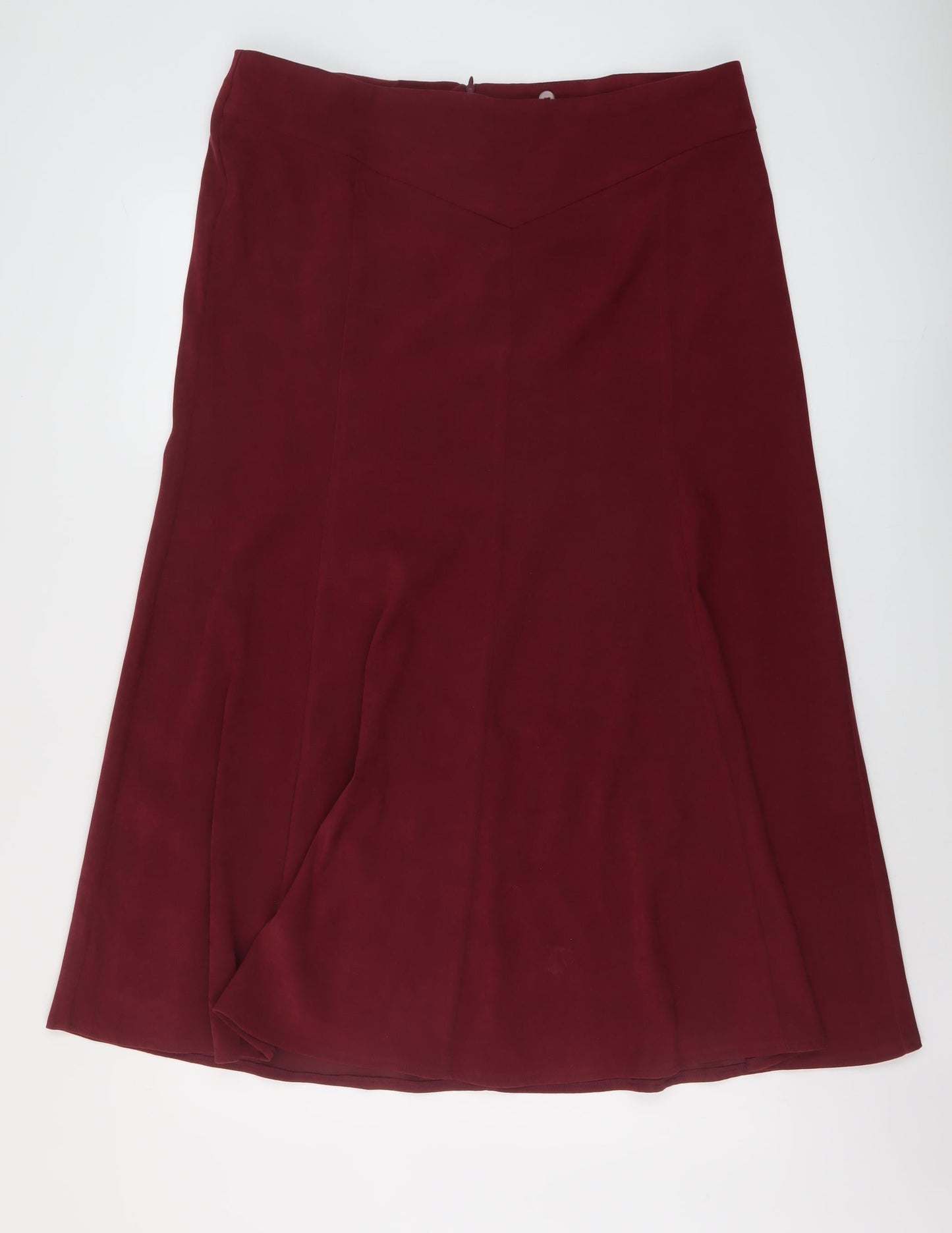 essence Womens Red Polyester A-Line Skirt Size 18 Zip